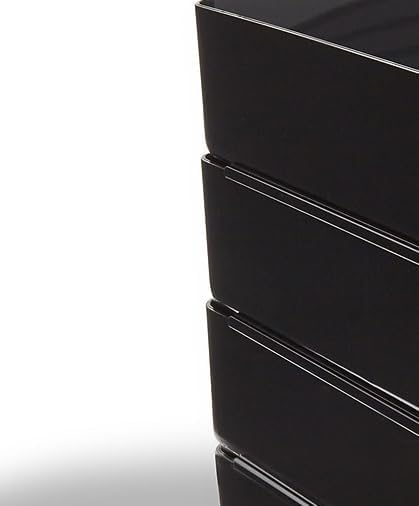 TRU RED Side Load Stackable Plastic Letter Tray, Black, 12 Pack