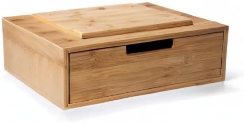 UPLIFTDESK Bamboo Under Desk Drawer – Desktop Storage with 17 lb Capacity and Safety Stop Slide, Undermount Drawer and Standing Desk Accessories for Home Office (Bamboo)