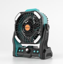 WESTTREE 20000mAh Battery powered fan Camping essentials,Rechargeable fan Portable Battery Operated Tent with Light & Hook X26A Cyan