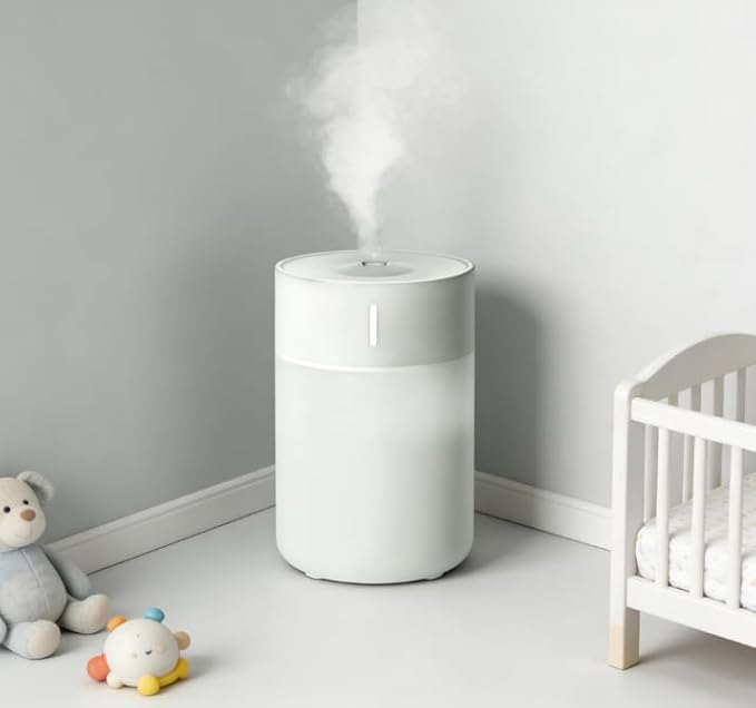 Desktop Humidifier with Cool Mist, Compact Design, White