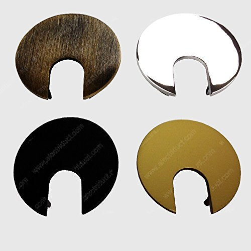 Electriduct 2" Metal Desk Grommet Cable Hole Cover Wire Cord Organizer | Brass Polished