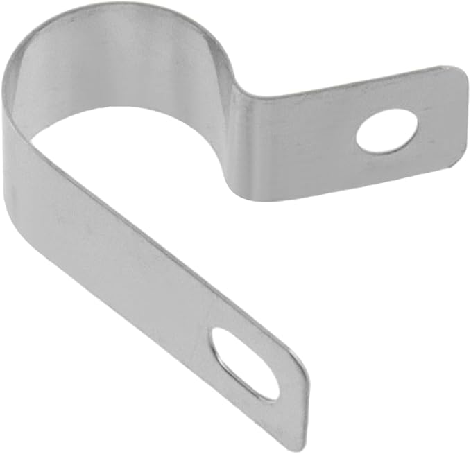 Antrader R-Type Cable Clips,12mm/0.47" Cable Clamps with Screws,304 Stainless Steel,100Pcs