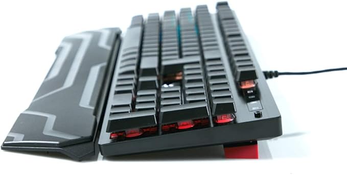 Bloody B380 Light Strike 8 Key Optical Membrane Gaming Keyboard | Full RGB LED Backlit Keyboard | Smooth & Linear Quite Keys | Ergonomic Detachable Wrist Rest Design | LK Optical Gaming Series