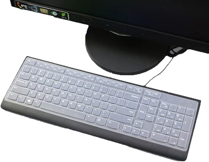 Ultra Thin Silicone Keyboard Protective Skin Cover Compatible with Lenovo 510 Wireless Keyboard GX30N81775 4X30M39458 KBRFBU71 EKB-536A SK-8823 ALO730S KU-1601 ALO510/520 (Clear)