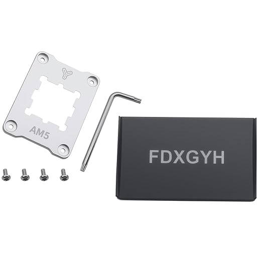FDXGYH 1 Pcs AM5 CPU Fix Holder Aluminum Alloy Anti-Bending Contact Frame with Screw Screwdriver for AM5 Motherboard Slot, X670, B650 Series Chipset (Silver)