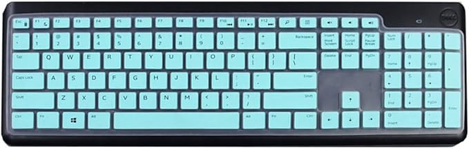 Silicone Keyboard Cover Skin Compatible for Dell Wireless Keyboard KM3322W KM117, Dell KM3322W KM117 Wireless Keyboard Protector (Mint)