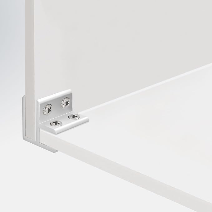 uxcell 90 Degree Glass Clamp, 4pcs for 4-8mm Aluminum Alloy Glass Shelf Support Bracket Double Side Glass Holder for Cabinet Cupboard