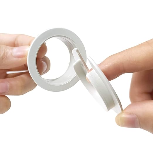 6pcs Desk Grommet 1-3/8 inch Plastic Wire Cord Cable Grommets Hole Cover for Office PC Desk Cable Cord Organizer (White)