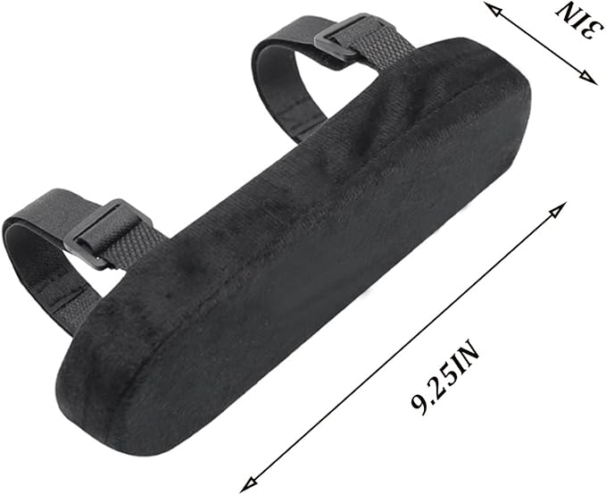 Memory Foam Arm Pads Ergonomic Comfy Rest Elbows Forearms for Office Chairs Provide Elbow Cushioning and Relieve Pressure Chair rmrest Cushions Set of 2 Armrest Covers Black (Black)