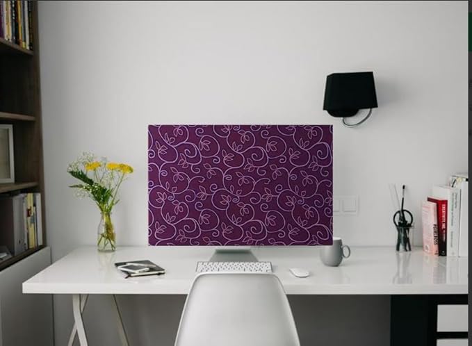 Monitor Dust Cover 22, 23, 24,25 inch Anti-Static Dustproof Protective Cover for LCD/LED/HD Panel Case Computer Sleeve Compatible with 22-25 inch PC, Desktop and TV (Purple,22-25inch)