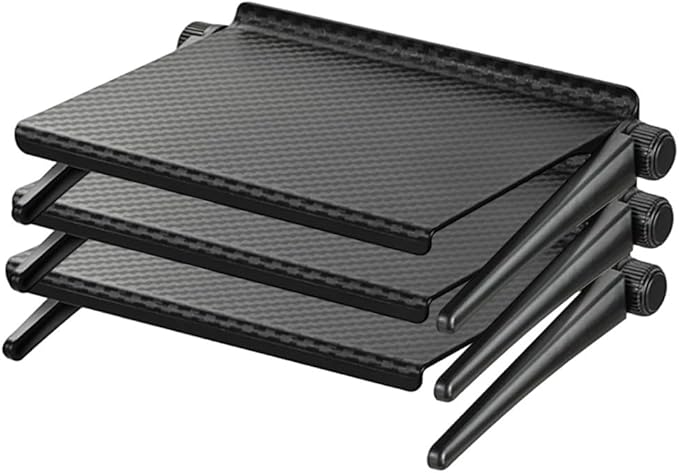 PRETYZOOM 3 Pack Tv Top Rack Shelf 6.45X4.44X0.78In Monitor Top Storage Shelf Steel Frame No Drilling Organizer for Routers Soundbars Media Devices