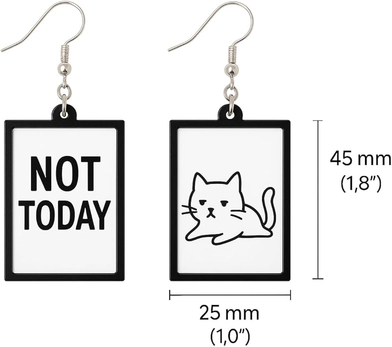 Writable Message Board Earrings for Women, Cute DIY Whiteboard Drop with Marker, Custom Funny Note Jewelry for Daily Inspiration and Gifts