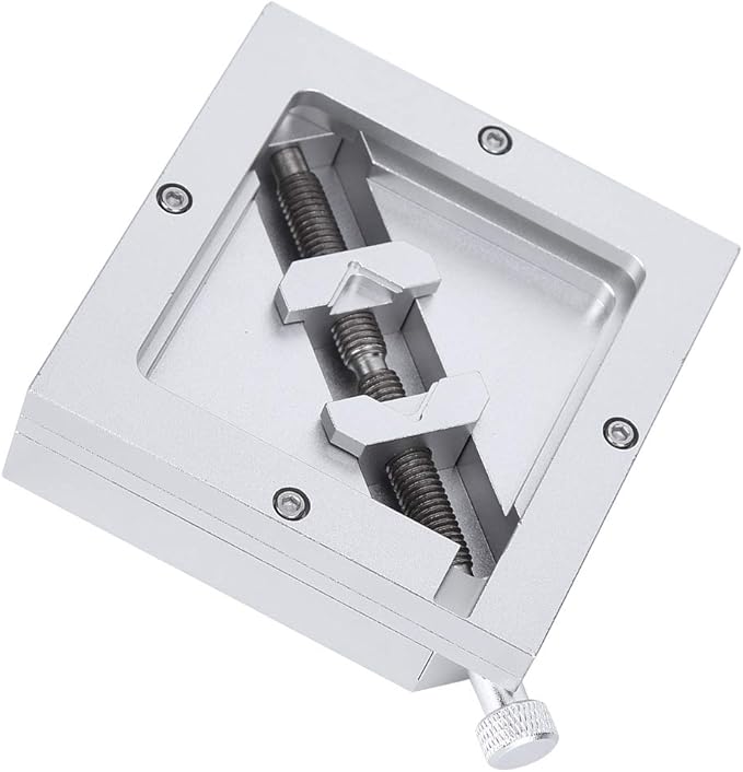 Adjustable BGA Reballing Station Kit HT-90 Aluminum Alloy Stencil Holder for Laptop CPU Phone Repair Diagonal Solder Ball Jig with Drainage Channel 9-43mm