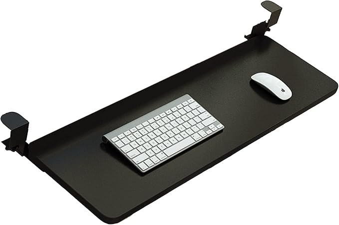 Table Standing Workstation Food Tray Table Rolling Table with Adjustable Height,Keyboard Shelf Keyboard Tray Under Desk, for Place Keyboard Mouses, Made of Wooden and Sturdy Slide Rail Devic