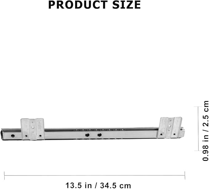 FAVOMOTO Drawer Slides, Underdesk Keyboard Tray Slides Drawer Glides Full Extension Drawer Slides Dresser Glides Keyboard Tray Under Desk Slide for Cabinet Furniture Hardware Accessories