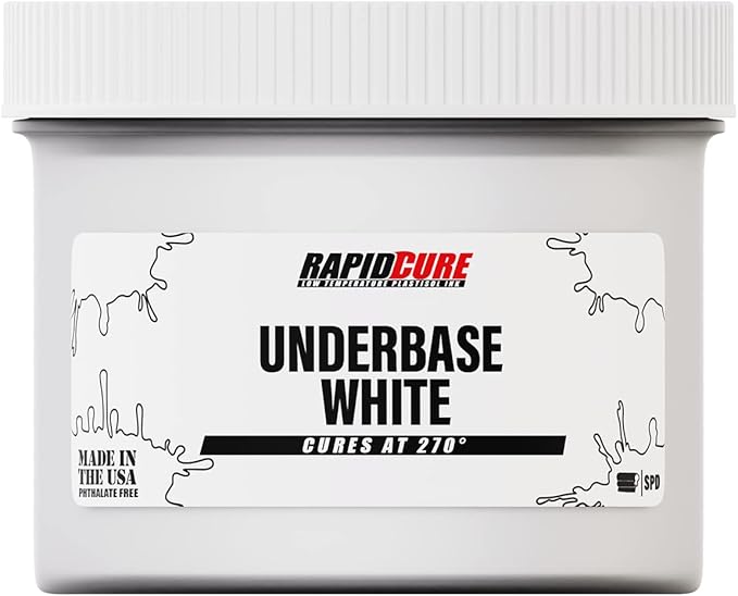 Rapid Cure® Screen Printing Ink Underbase White (Pint - 16oz.) - Plastisol Ink for Screen Printing, Fast Curing Fabric Paint - Screen Print Direct®, USA Made