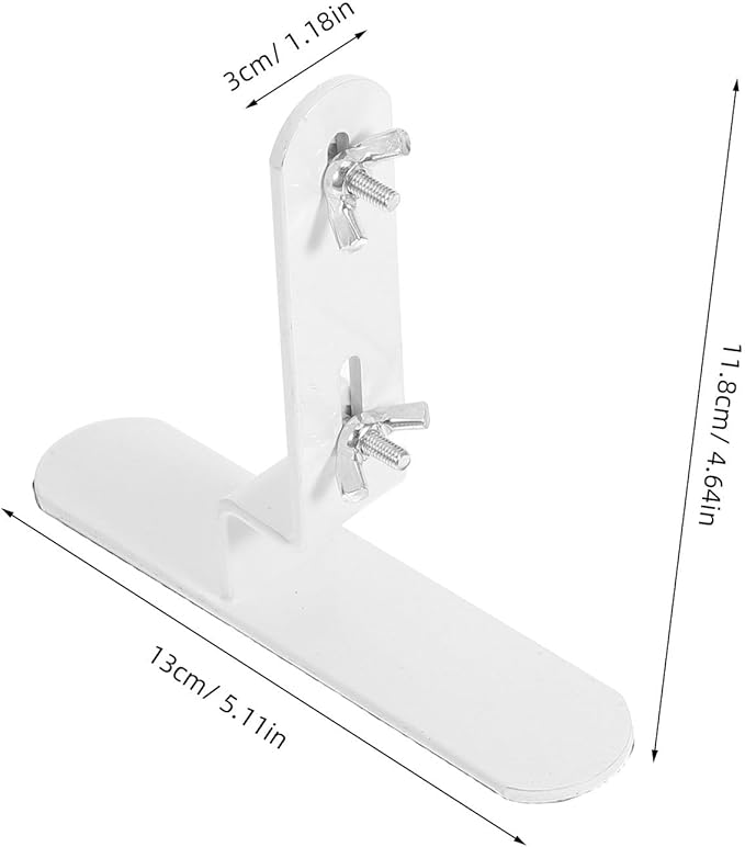 Pegboard Shelf Brackets Wall-Mounted Shelf Hardware Desktop Clamp Fixing Bracket Holder for Tabletop Pegboard Organizer White 2pcs Set