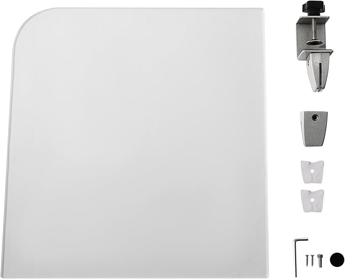 Desk Privacy Panel, Desk Divider, Desks Partition, Frosted Acrylic Desktop Privacy Panel with Stable C-Clamp for Home Office School Retail Clinic (1Pcs, 17 * 18 * 2in)