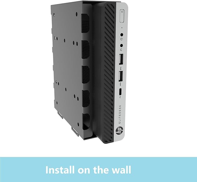 JINGCHENGMEI Wall Mount Compatible with HP EliteDesk, ProDesk, Mini Desktops - Steel Mount for Wall, Under Desk or VESA