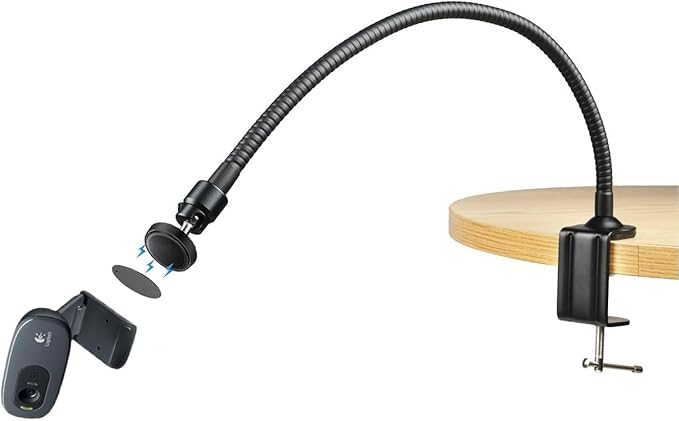 AceTaken Brio 101 Webcam Stand, Magnetic Webcam Clamp Mount Holder Compatible with Logitech Brio 101 100/Brio 301 300/Brio 501 500/Brio 4K/C270/C310 webcams