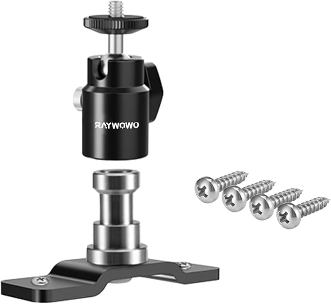 T Shape Adjustable Metal Camera Wall Mount,Speaker Wall Mount, with 1/4" Screw, 5/8" Stud, Indoor/Outdoor Mounting for Arlo, Eufy, Camera & Monitor & CCTV & Speaker & VR Base Station