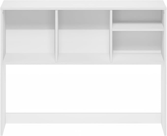 Furinno Classic Desk Shelf, 4-Shelf Desktop Hutch, Book Shelf, Desk Organzier, for Office Supplies, Office Desk Accessories, White