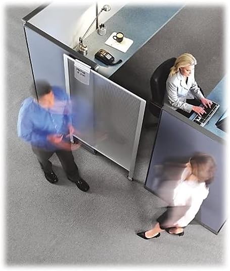 Quartet Privacy Screen, 64" x 38" Translucent Portable Wall Divider, Adjustable Height, Sturdy Aluminum Frame on Wheels, Includes Attachable White Board (WPS2000)