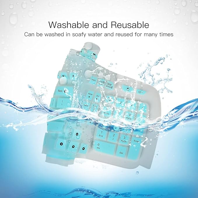Keyboard Cover for Logitech K350 MK570 MK550 Keyboard Cover for Logitech K350 MK550 MK570 Wireless Wave Keyboards Covers Skin Protector Accessories, Mint Green