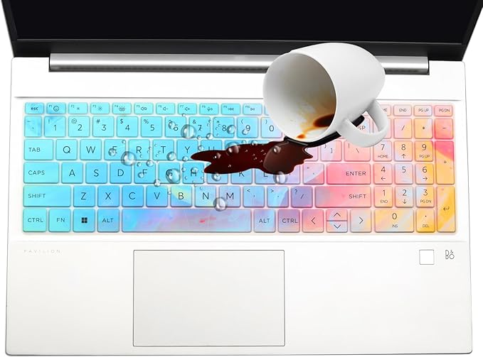 Keyboard Cover for HP 15.6" Laptop 15t 15z 15-fcxxxx 15-fdxxxx Series 2026 2025 2024, HP 15t-fd100/fd000 15-fd0083wm 15-fc0025dx 15-fc0093dx 15-fd0005dx fd0023dx, HP 250 255 G10 15.6 -Stylish Colorful