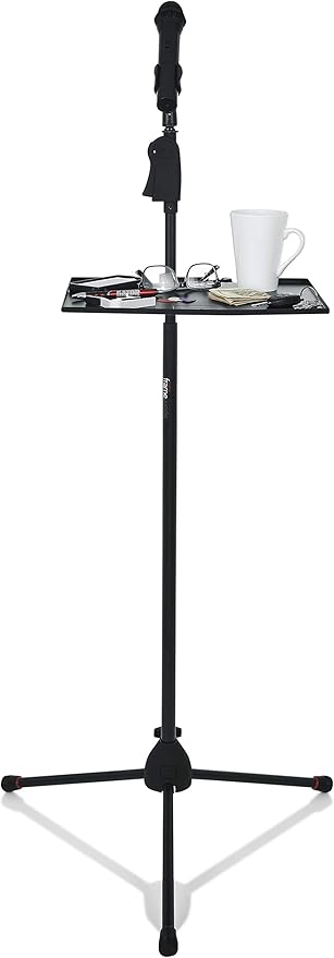 Gator Frameworks Microphone Stand Clamp-On Utility Shelf with 10 Pound Weight Capacity, 15" x 11" (GFW-SHELF1115)
