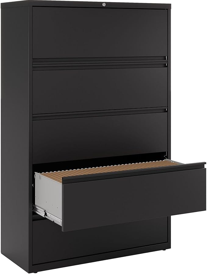 Lorell Telescoping Suspension Lateral Files - 5-Drawer