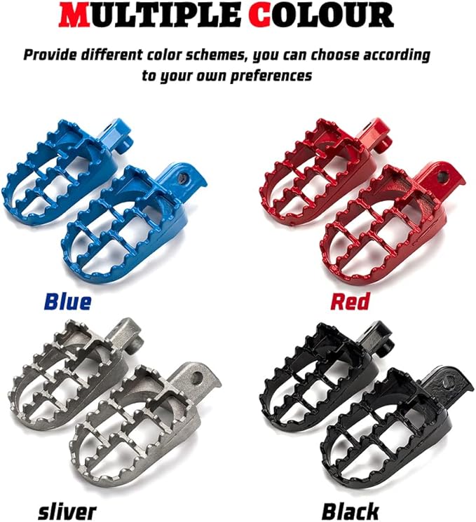 XINGWU Dirt Bike Footrest,Aluminium Footpegs Pedals,for XR50R PW50 CRF70 TW200 KLX110 CRF50 50cc 70cc 90cc 110cc 125cc TaoTao Motorcycle Part