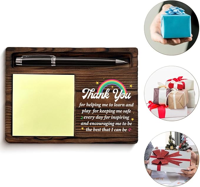 Thank You Gifts for Women Men, Appreciation Gifts for Colleagues Boss Leader Nurse Teacher Social Worker Coach, Thank You Gift Sticky Note Holder for Office Cubicle Desk Decor
