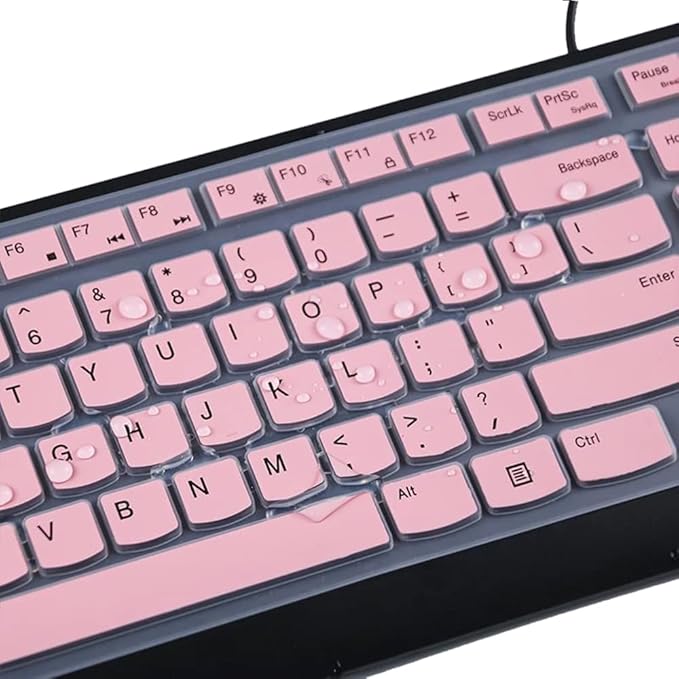 Ultra Thin Silicone Keyboard Protective Skin Cover Compatible with Lenovo 510 Wireless Keyboard GX30N81775 4X30M39458 KBRFBU71 EKB-536A SK-8823 ALO730S KU-1601 ALO510/520 (Pink)