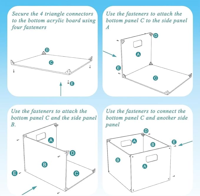 Clear Acrylic File Organizer, with Handles – Easy Assembly Required, Acrylic File Holder for Office, Letter/A4 Documents, Magazines & Binders – Fits Standard 8.5"x11" Paper Perfectly