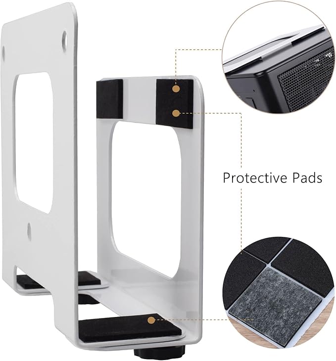 Adjustable Cable Box Mount Small Modem Wall Mount for Small Wide Media Devices Like Cable Boxes, Modems,DVD Players, Beelink Mini PC, Apple TV, Mac mini,Roku and More(Wide)