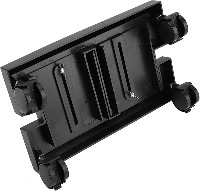 Computer Case Holder, Removable Computer Tower Stand with 4 Caster Wheels, Mainframe Storage Rack for Home, Office Use(Black)