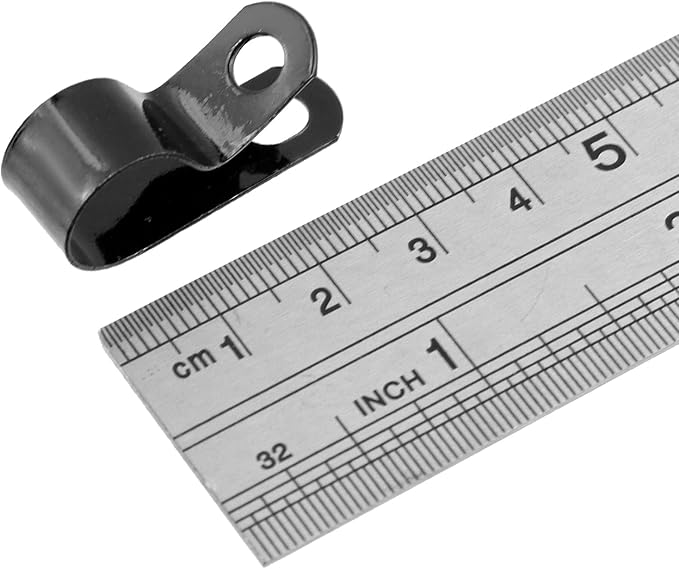 Antrader Fence Wire Clamps, 100Pcs R-Type Agricultural Fencing Mounting Clips, 12mm/0.47" Cable Management Cord Organizer with Screws to Vinyl, Wood or Metal Fence