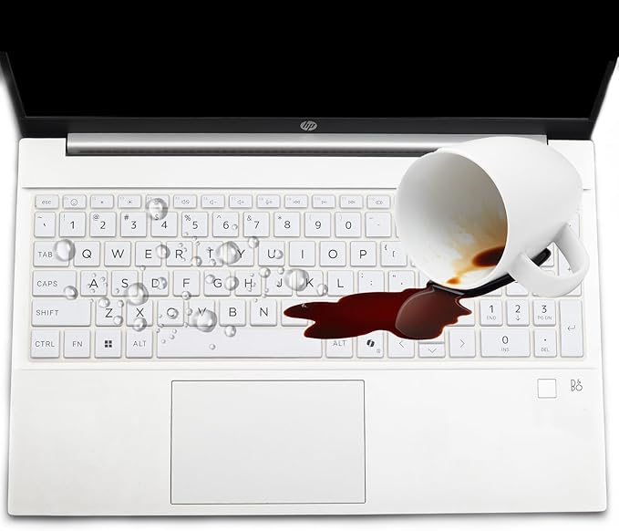 Keyboard Cover for 2025 2024 HP Laptop 15-fc 15-fd 15.6" Series 15z-fc000 15t-fd000 15-fd0123dx 15-fd0127dx 15-fc0245dx 15-fc0025dx 15-fd0023dx 15-fd0005dx 15t-fd100 fd0083wm 15-fc0093dx-White