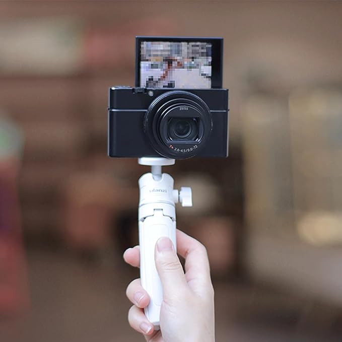 MT-08 White Mini Tripod for Camera,1/4" Mount Universal Portable Camera Tripod Compatible with DJI OSMO Pocket 3/Pocket 4/OSMO 360/Insta360x5/iPhone/Sony/Xtra,Extendable Handheld Video Shooting Stand