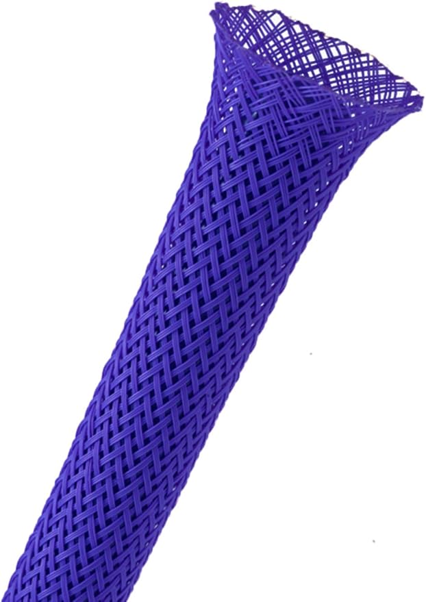 1/4" PET Expandable Braided Sleeving - Color: Dark Purple - Length: 200FT