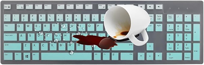 Keyboard Cover Skins Compatible with Dell KM636 Wireless Keyboard & Dell KB216 Wired Keyboard & Dell Optiplex 5250 3050 3240 5460 7450 7050 & Dell Inspiron AIO 3475/3670/3477 All-in one Desktop-OM