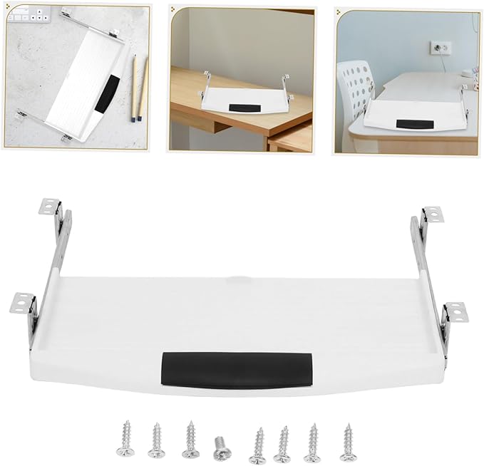Tofficu Slide Out Platform with Pen Holder Space Saving Design for Home Office Easy Installation and Stable Support for Efficient Work Environment