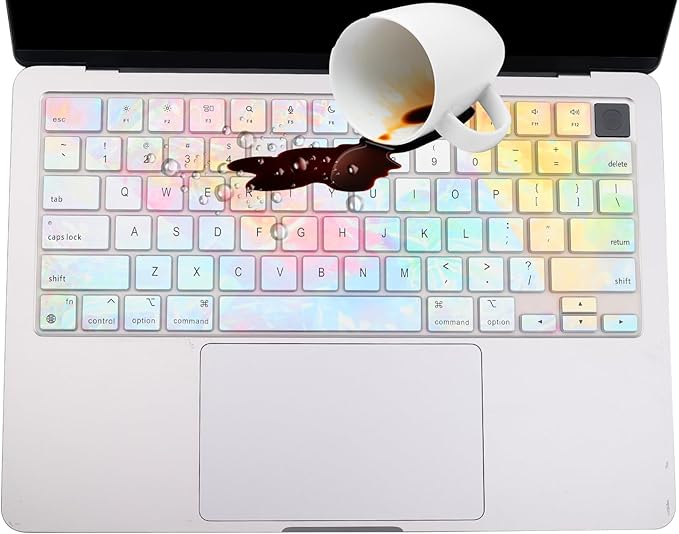 2 Pack Colorful Keyboard Cover for 2026-2023 MacBook Air 13"15" M5 M4 M3 M2, 2026-2021 MacBook Pro 14" 16" M5 M4 M3 M2 M1 Pro/Max,Keyboard Skin for 14.2" 16.2" MacBook Pro /13.6" 15.3"MacBook Air, US