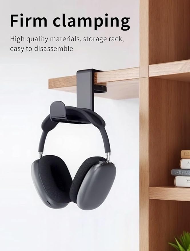 Headphone Hook,Headphone Stand,PC Gaming Headset Holder for Desk,Desk Headphone Hanger,Desk Hook with 360-Degree Adjustable Rotation