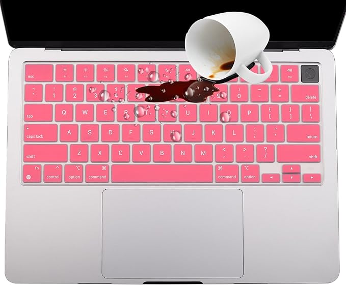 2 Pack Keyboard Cover for 2026 MacBook Neo 13“ (Touch ID) & MacBook Pro 14”/16“ M5-M1 Pro/Max, M5-M2 & MacBook Air 13”/15" M5-M1, Keyboard Protective Skin US Layout - Red