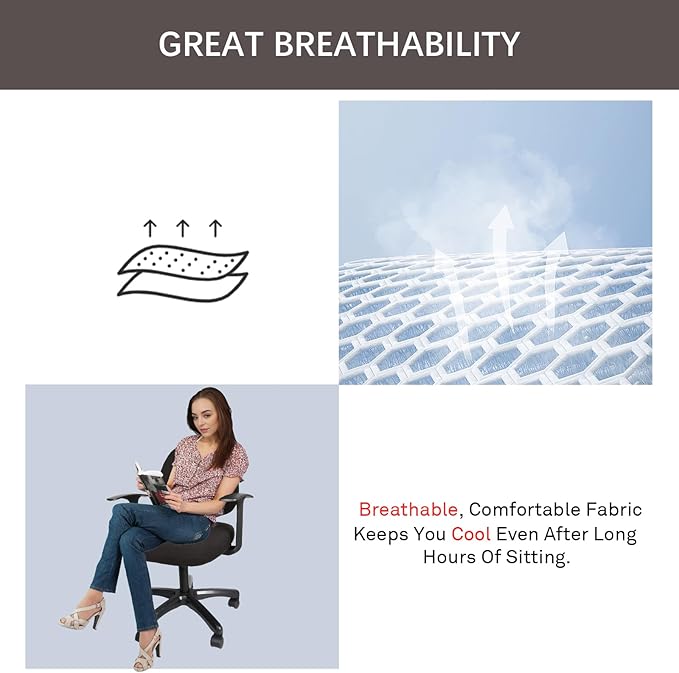 WOMACO Office Computer Chair Cover, Stretch Universal Rotating Rolling Desk Chair Slipcover, Stretchable Office Chair Seat Protector (Coffee)