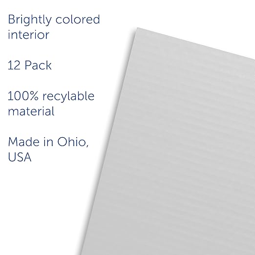 Flipside Products 18”x 48” White Study Carrels, Privacy Boards, Student Privacy and Focus Booth for The Classroom, Desk Divider Cubby for Tests, Made in USA - 12 Pack