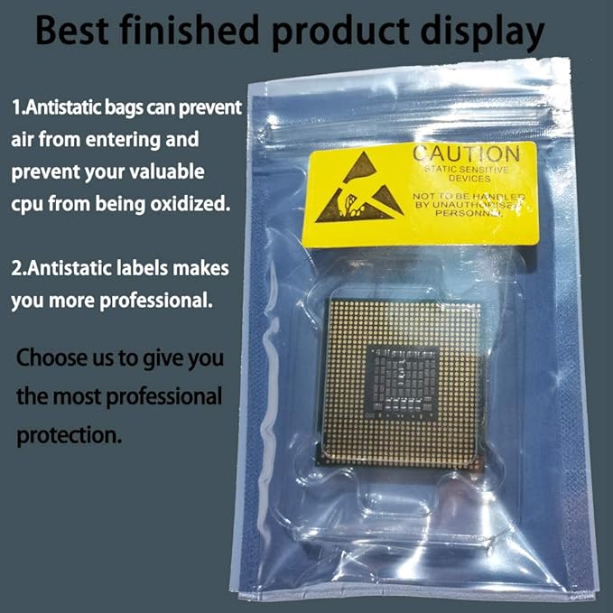 CPU Protective Thicken Plastic Clamshell Case Trays Suitable for Intel 775/1155/1151/1150/1156 with 10pcs Antistatic Bags and Labels (10pcs Intel CPU Case)