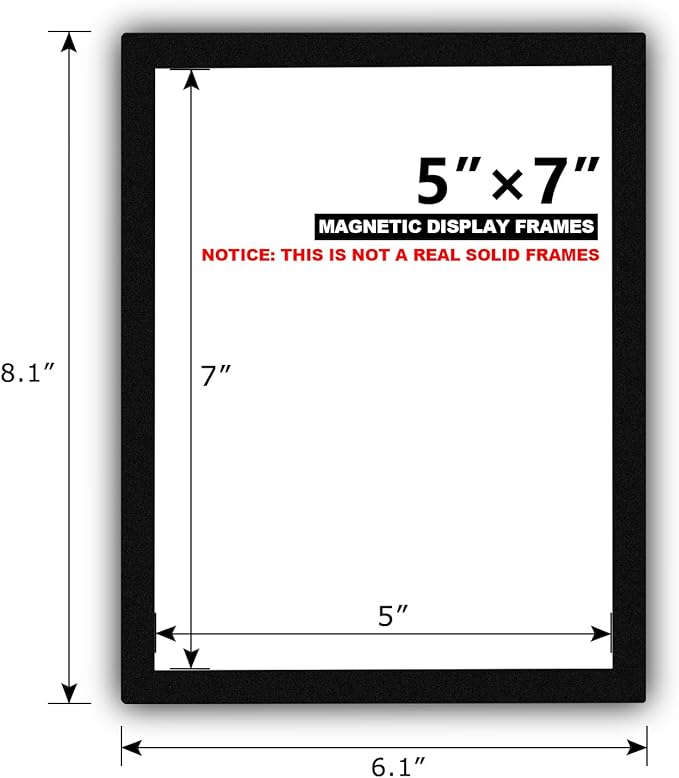 30 Pcs Magnetic Signs Holder, for 5" x 7" Letter, Sturdy PVC Magnet Document Holder, Magnet Picture Poster Frame, Can Self-Adhesive Wall/Door/Window or Magnetic for Refrigerator